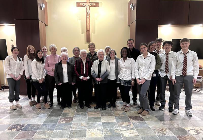 Congregation of Notre Dame Sisters Join RND Students at Mass
