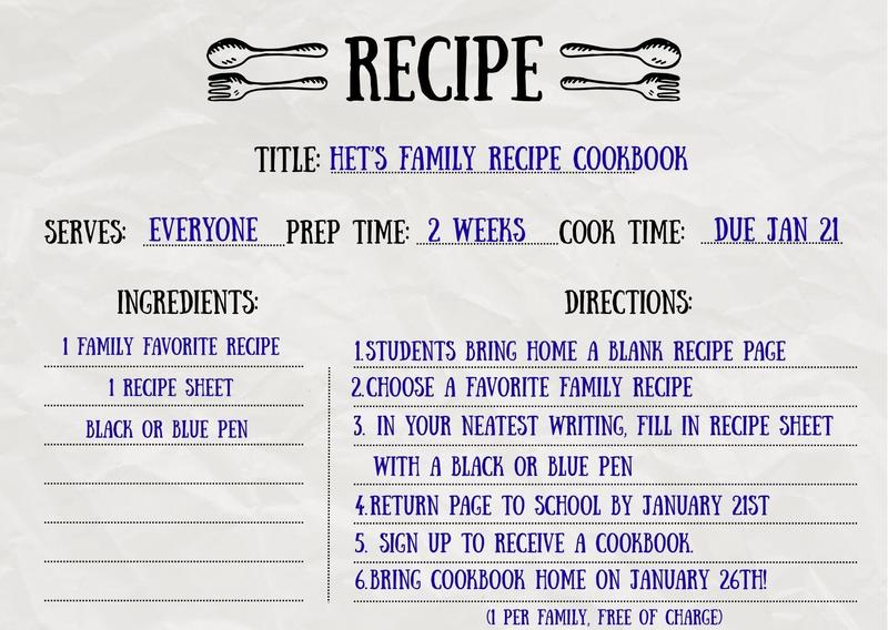 HET School Recipe Book Featured Photo