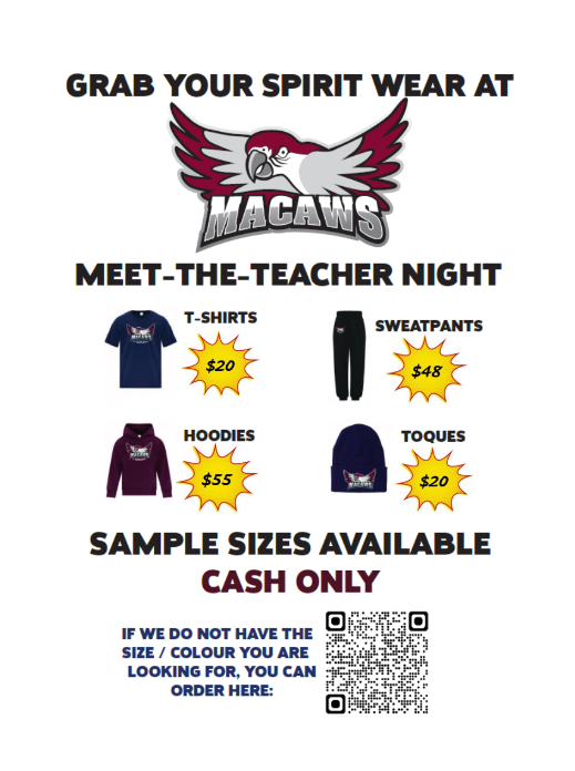 spirit wear flyer