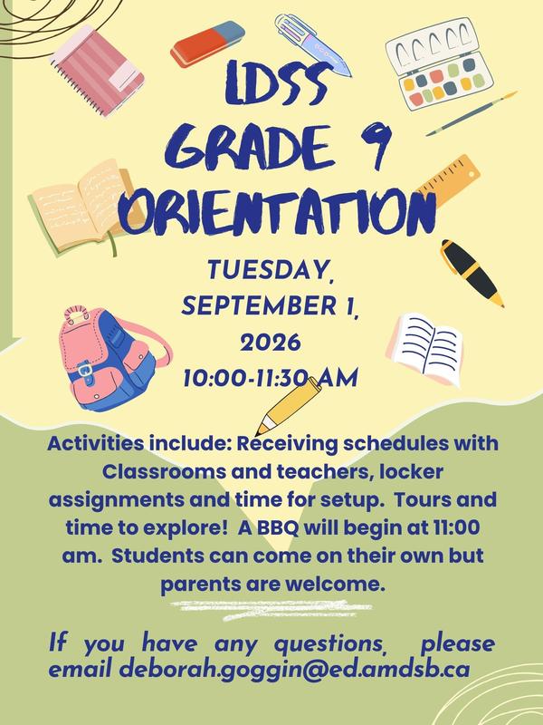 Grade 9 Orientation