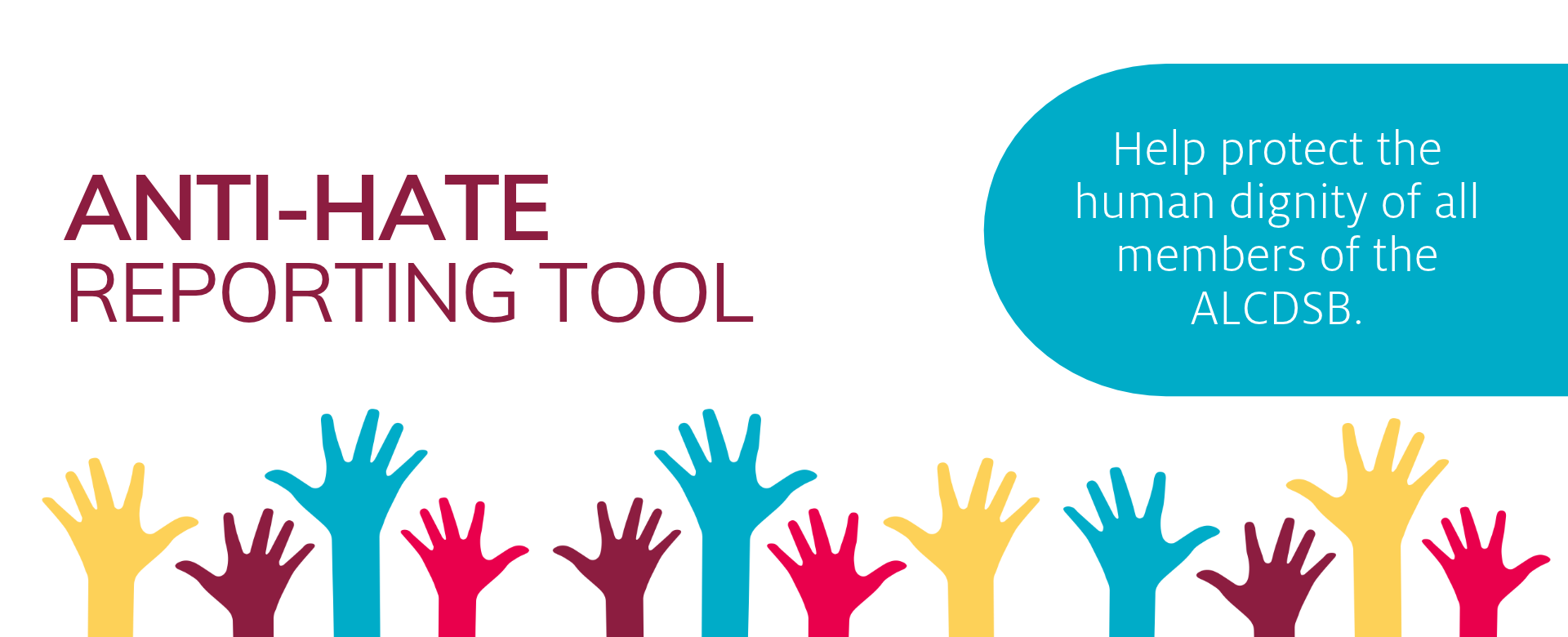 Anti-Hate Reporting Tool promotional graphic.
