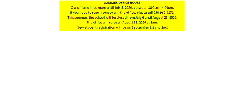 Summer office hours