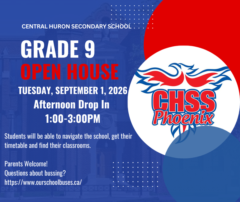 Invite for Grade 9 Open House