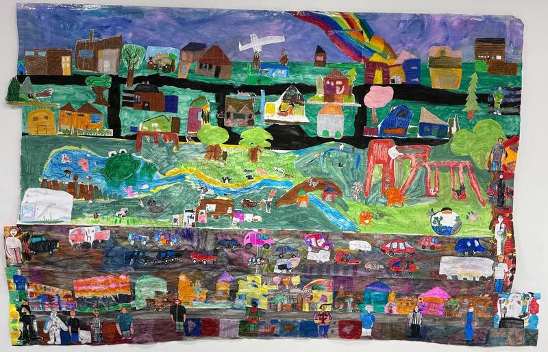 LPES Grade 2 & 2/3 Classes Create Mural Featured Photo