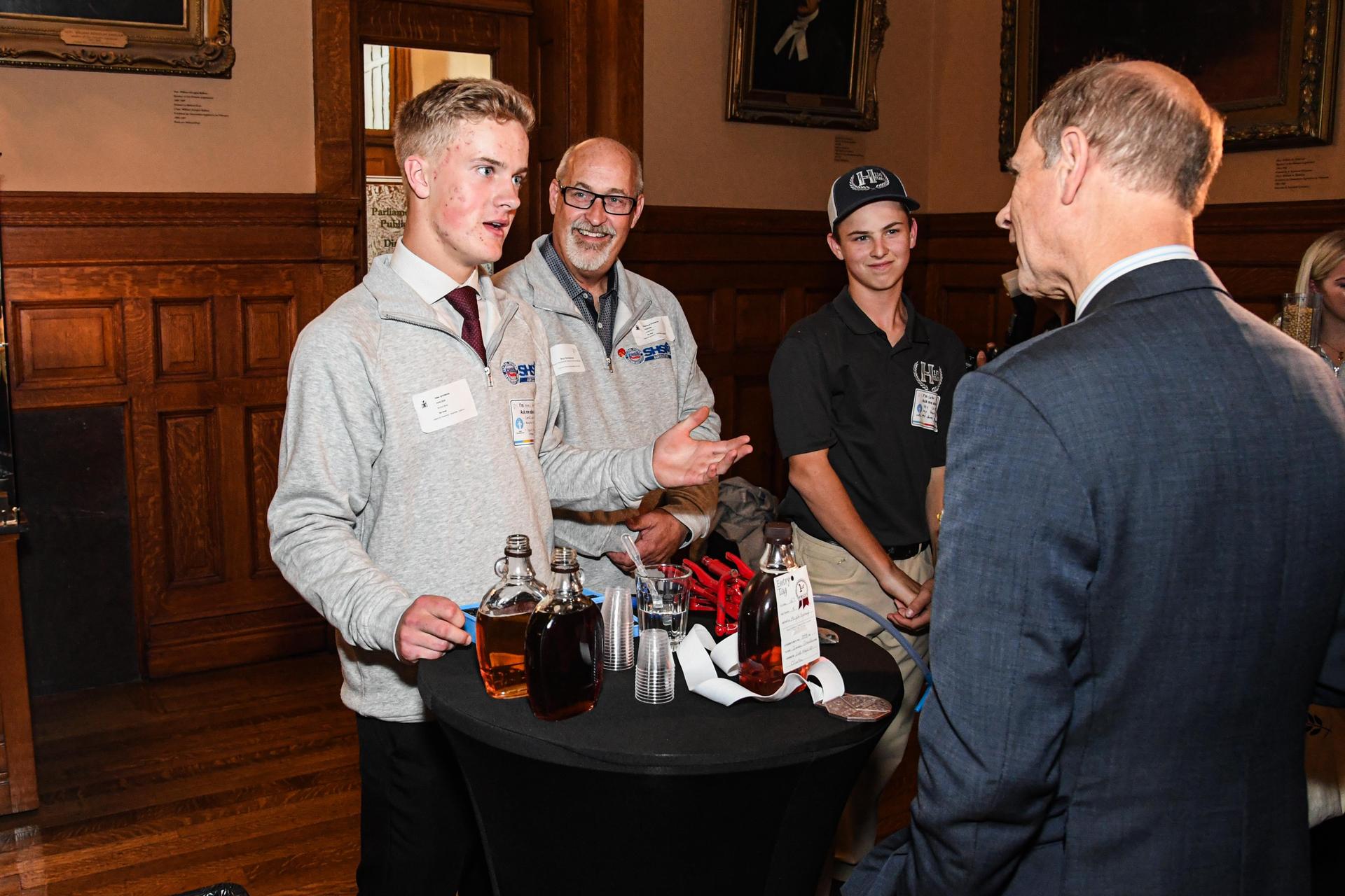 Isaac G speaking to the Duke of Edinburgh