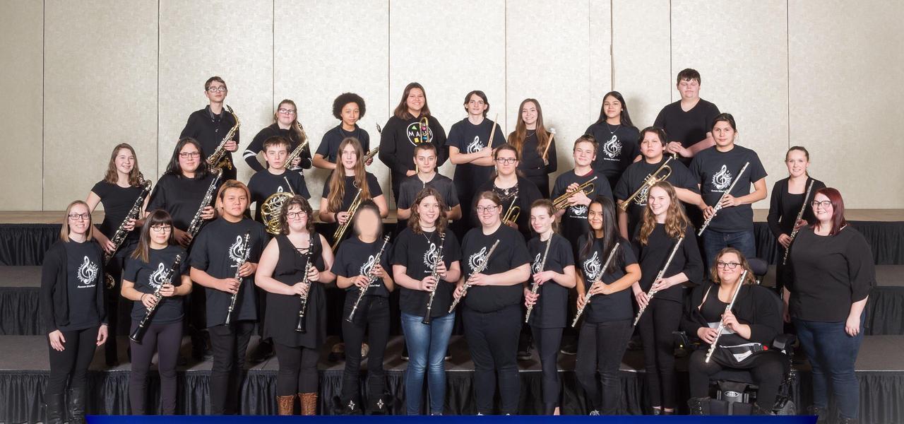 Group photo of band students