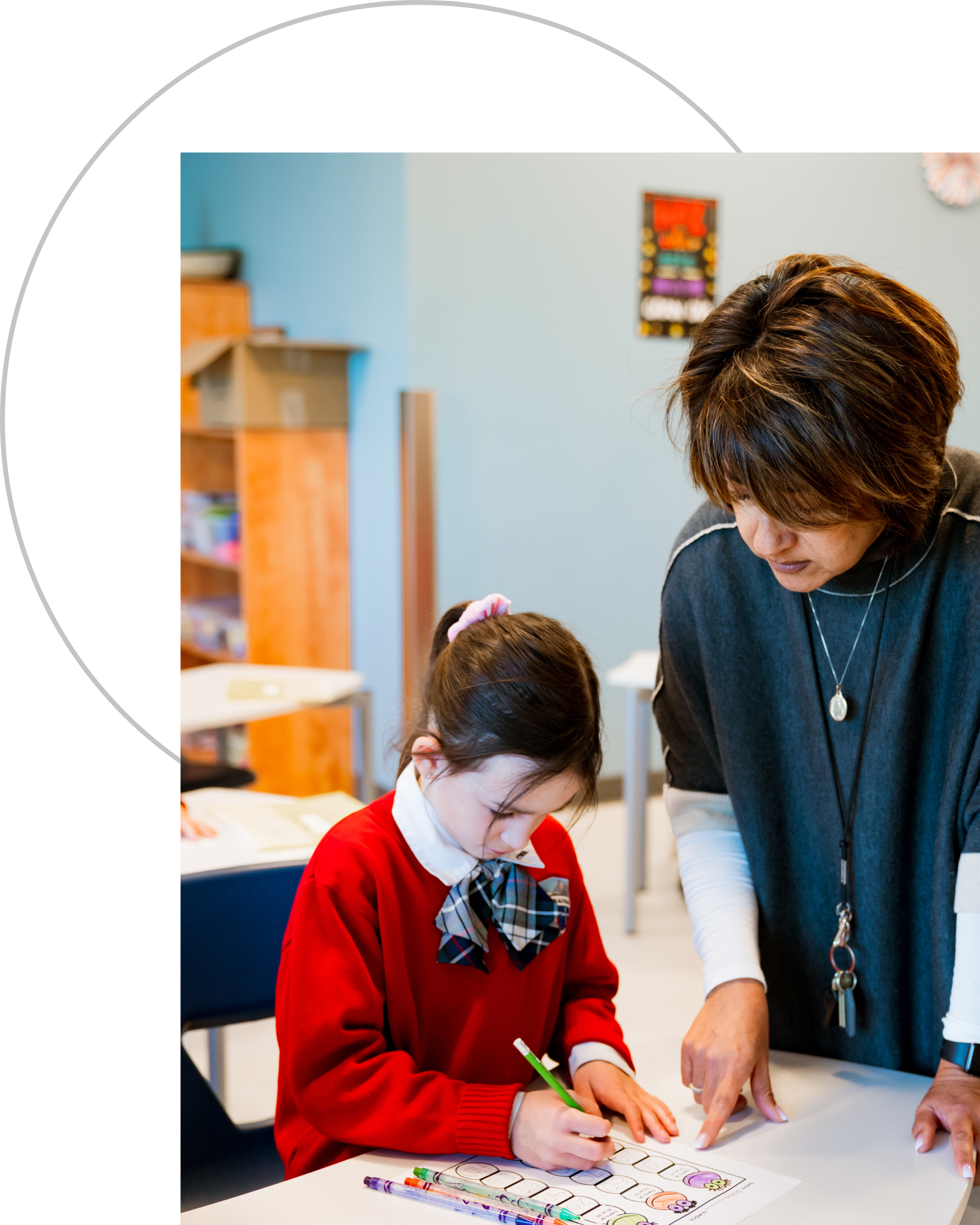 Grades 4-6 student and teacher