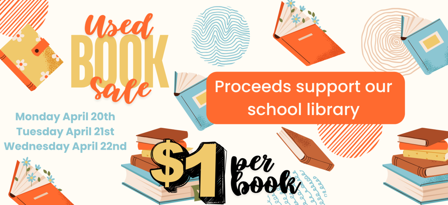 Used book sale April 20th-22nd