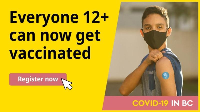 B.C. Youth 12+ Can Register, Get Vaccinated Against COVID-19 Featured Photo