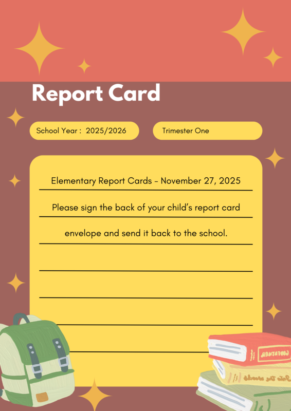 trimester 1 report cards