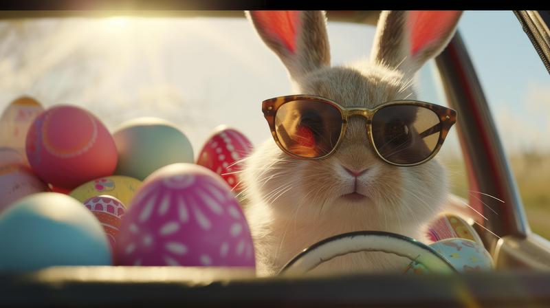 Easter Bunny with Sunglasses