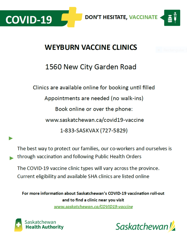 Weyburn Vaccine Clinics Poster