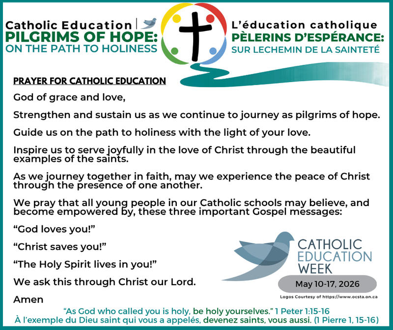 May 10 - 17 is Catholic Education Week in Saskatchewan! Featured Photo