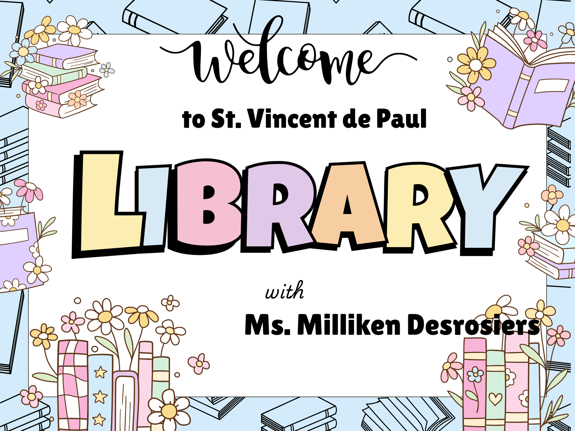 welcome to st. vincent de paul library