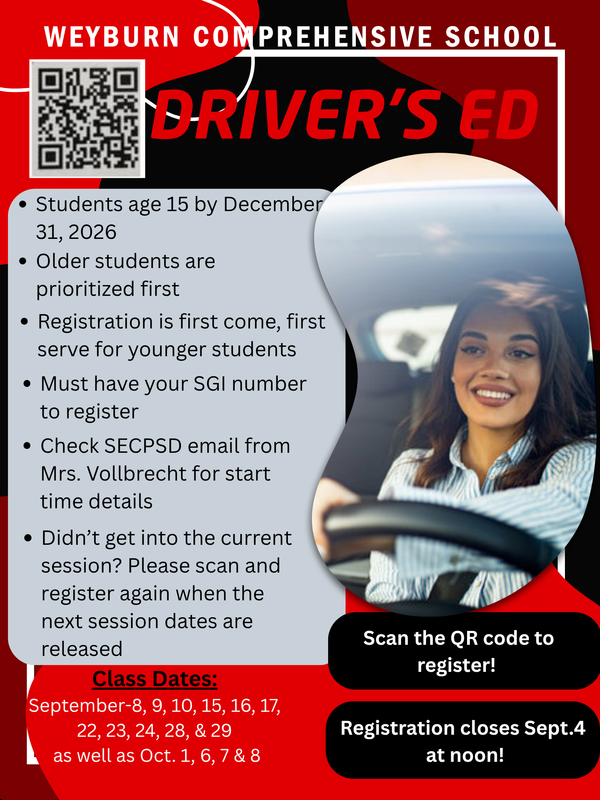 Driver Training registration at WCS