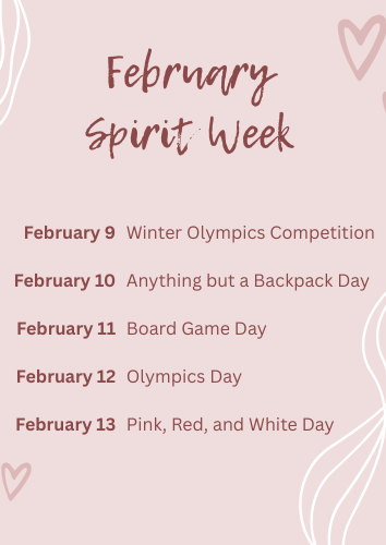 february spirit week