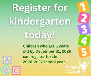 Kindergarten Registration poster