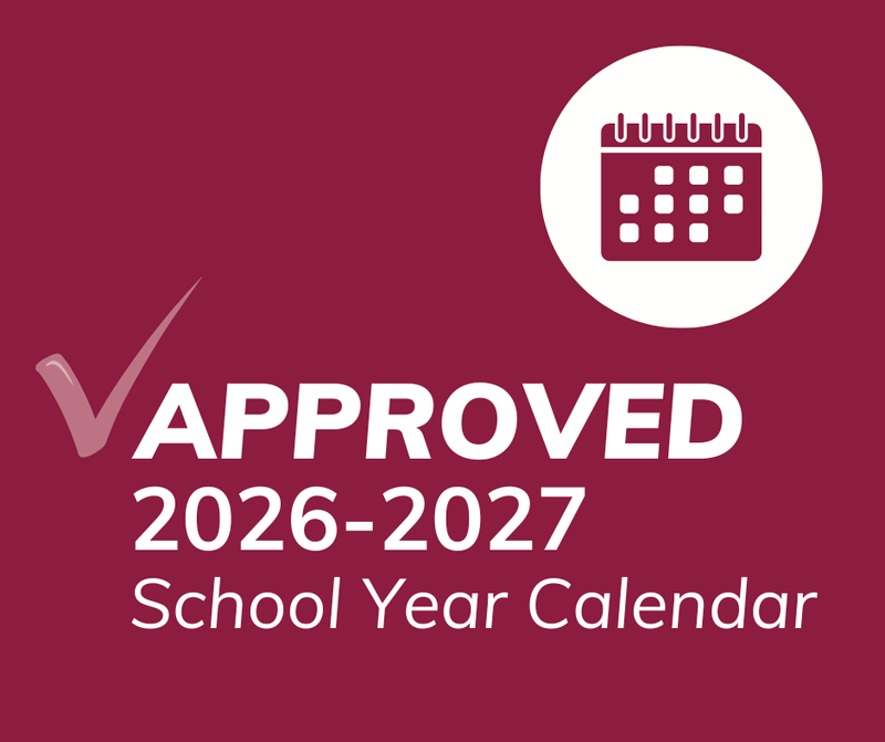 School Year Calendar graphic that says, 
