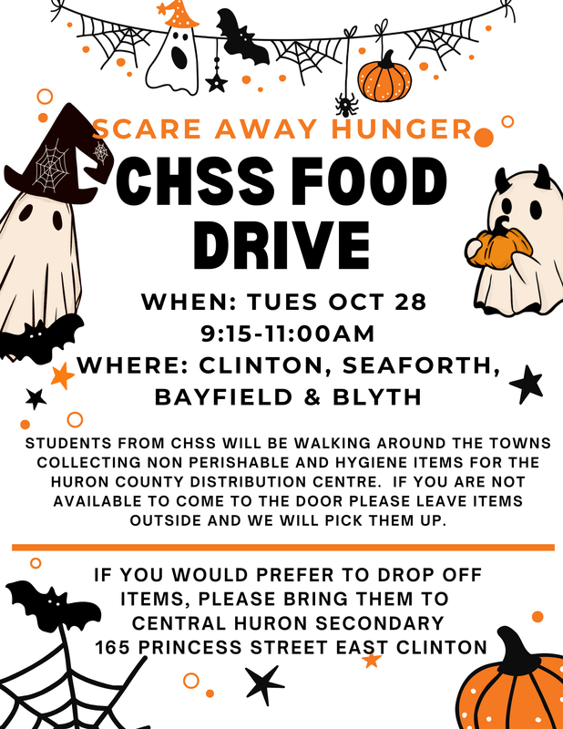 CHSS food drive poster