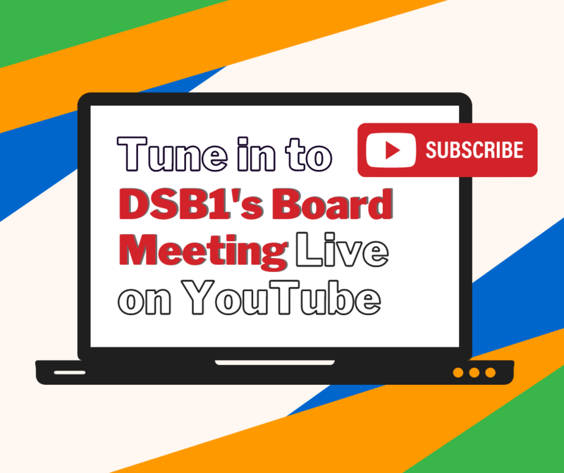 Tune in to DSB1's Board Meeting Live on YouTube, Subscribe