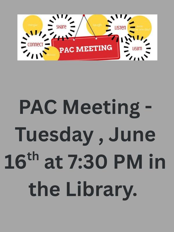 PAC Meeting - June 16th