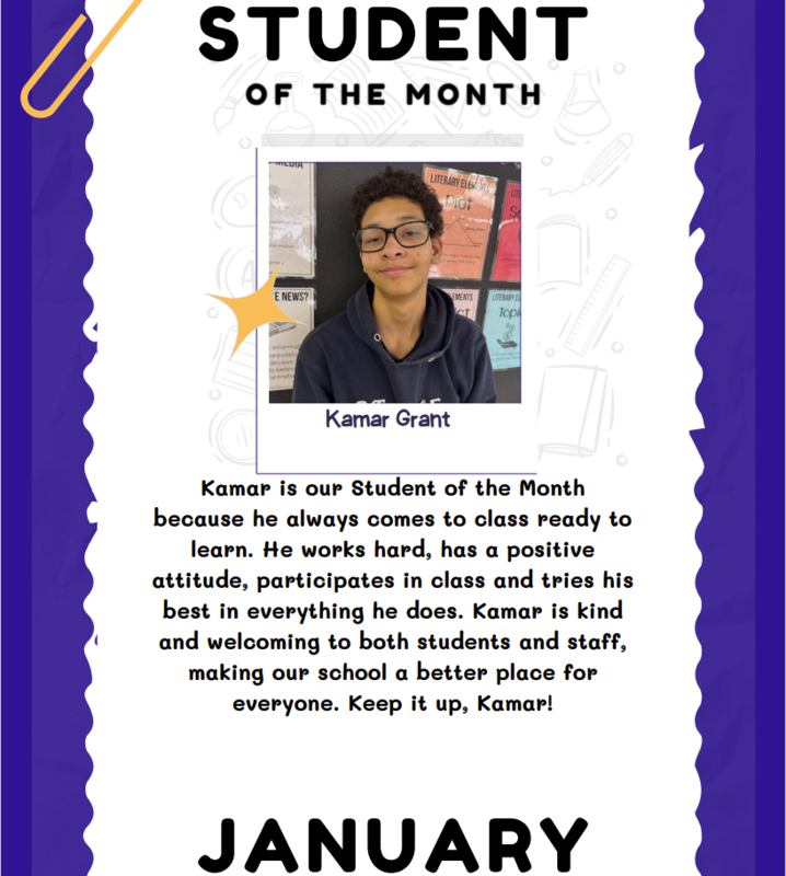 STUDENTS OF THE MONTH: JANUARY Featured Photo