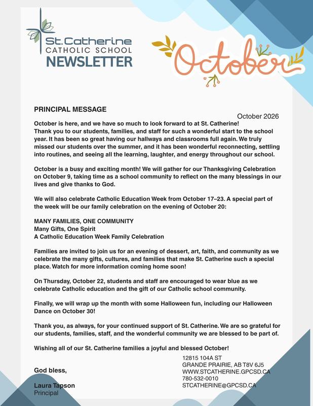 St. Catherine October Newsletter