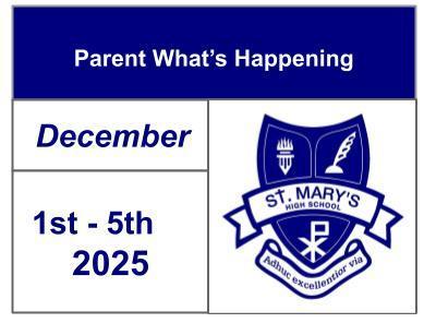 Parent What's Happening - Dec 1-5, 2025