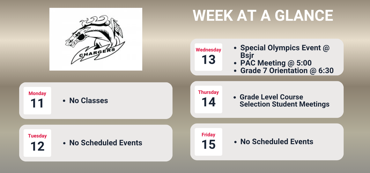 Week at a glance, details in calendar