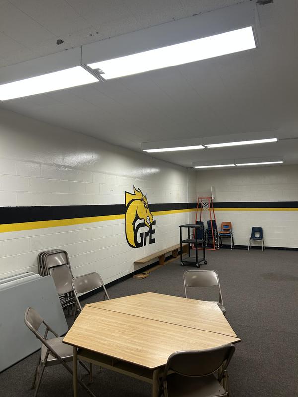 Lighting upgrade completed in classroom.