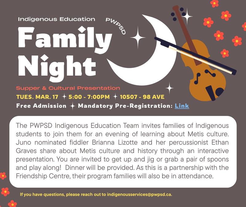 Indigenous Education Family Night Featured Photo