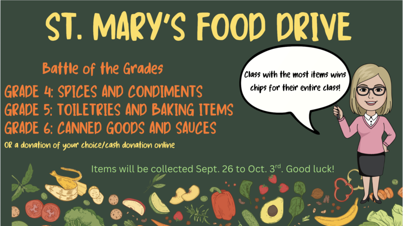 St. Mary's Food Drive - September 26th - October 3rd - EXTENDED TO OCTOBER 8th Featured Photo