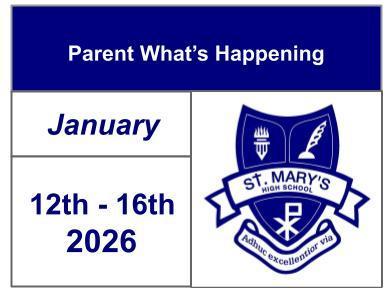 Parent What's Happening - Jan 12-16, 2026