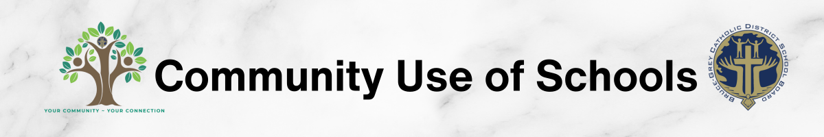 text reads Community Use of Schools