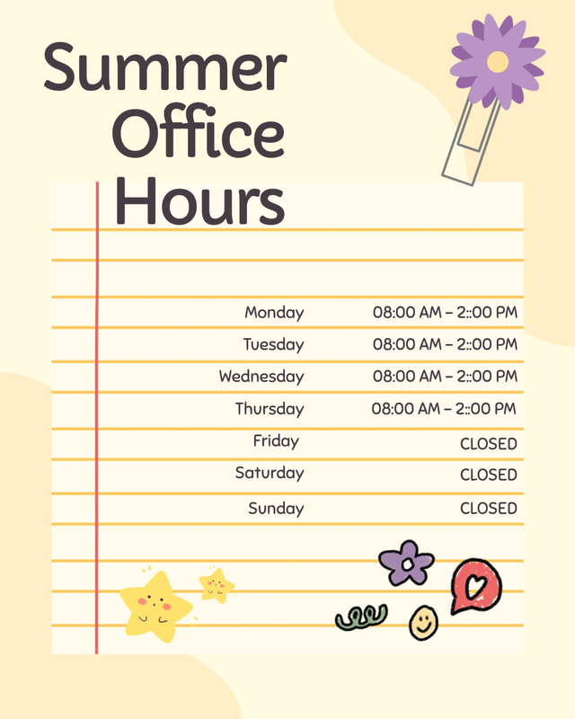 Summer Office Hours