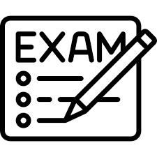 clip art featuring exam paper and pencil