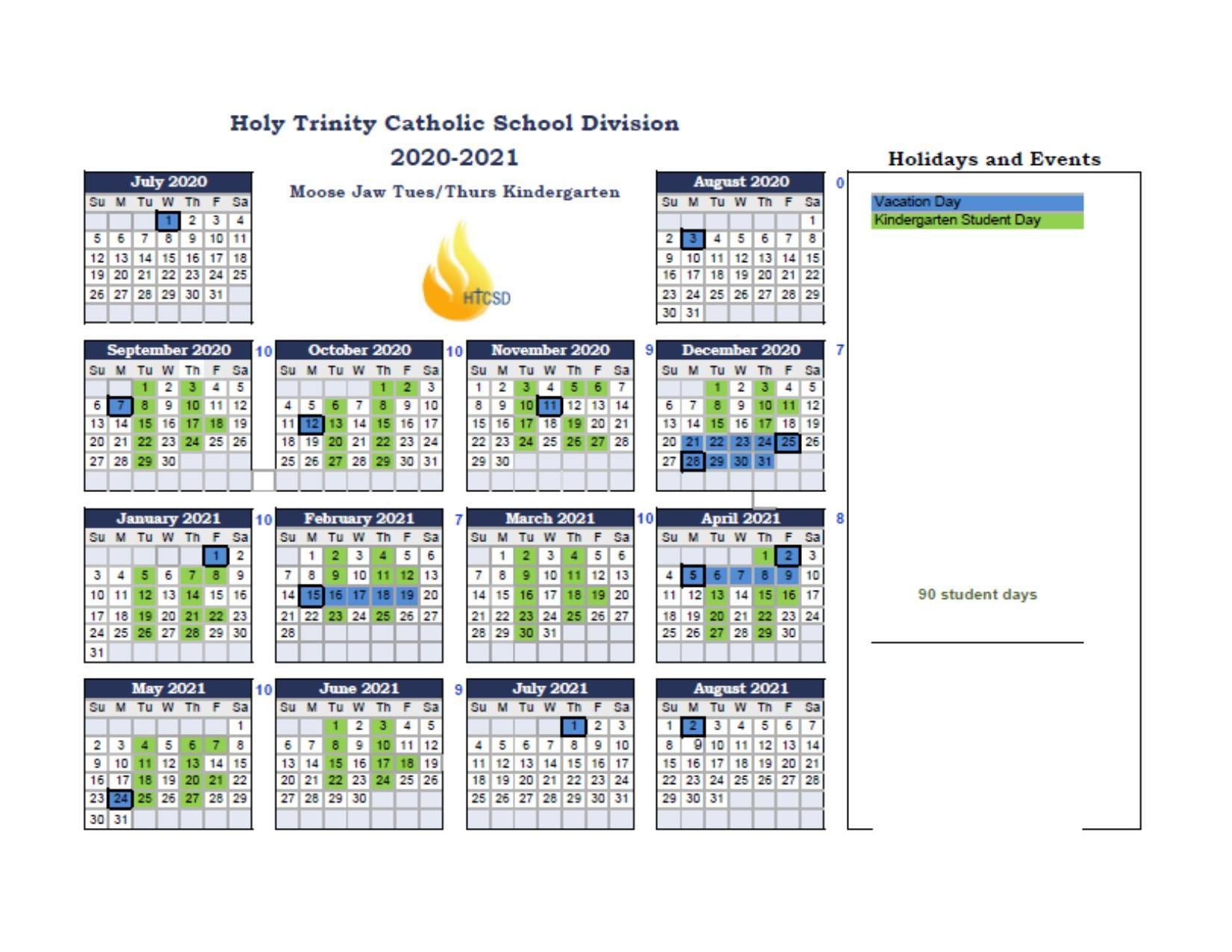 School Year Calendar About Sacred Heart School