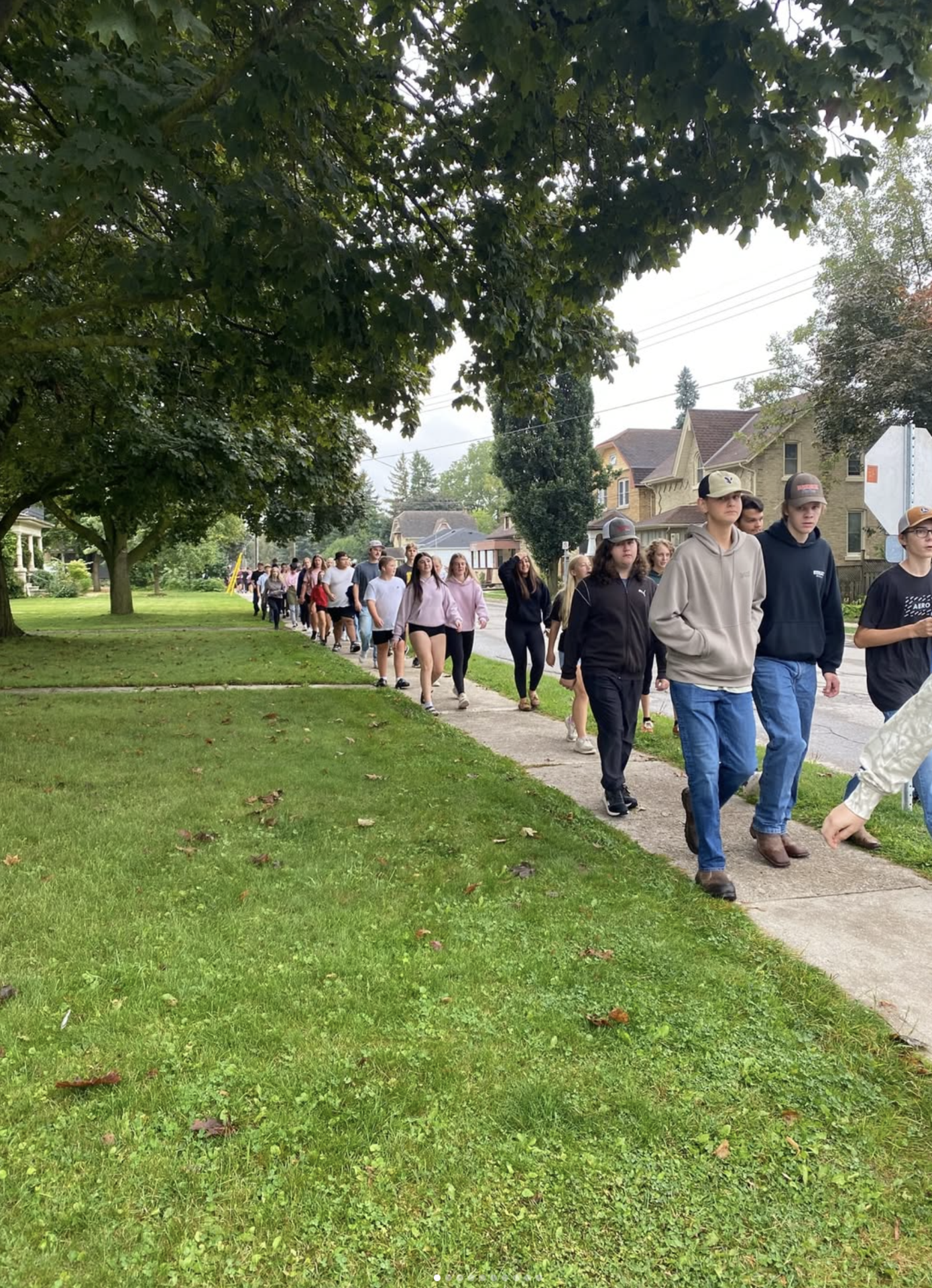 Secondary students out walking for Terry Fox fundraiser