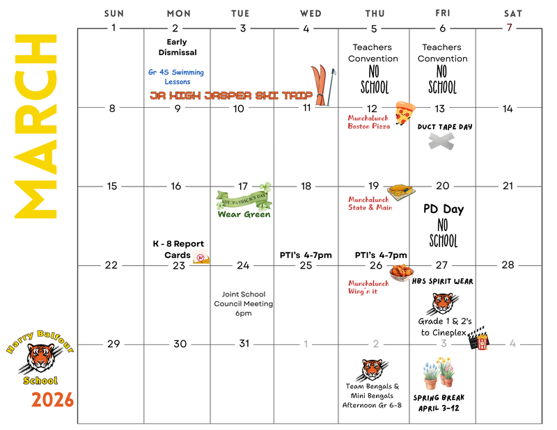 HBS March 2026 Calendar Featured Photo