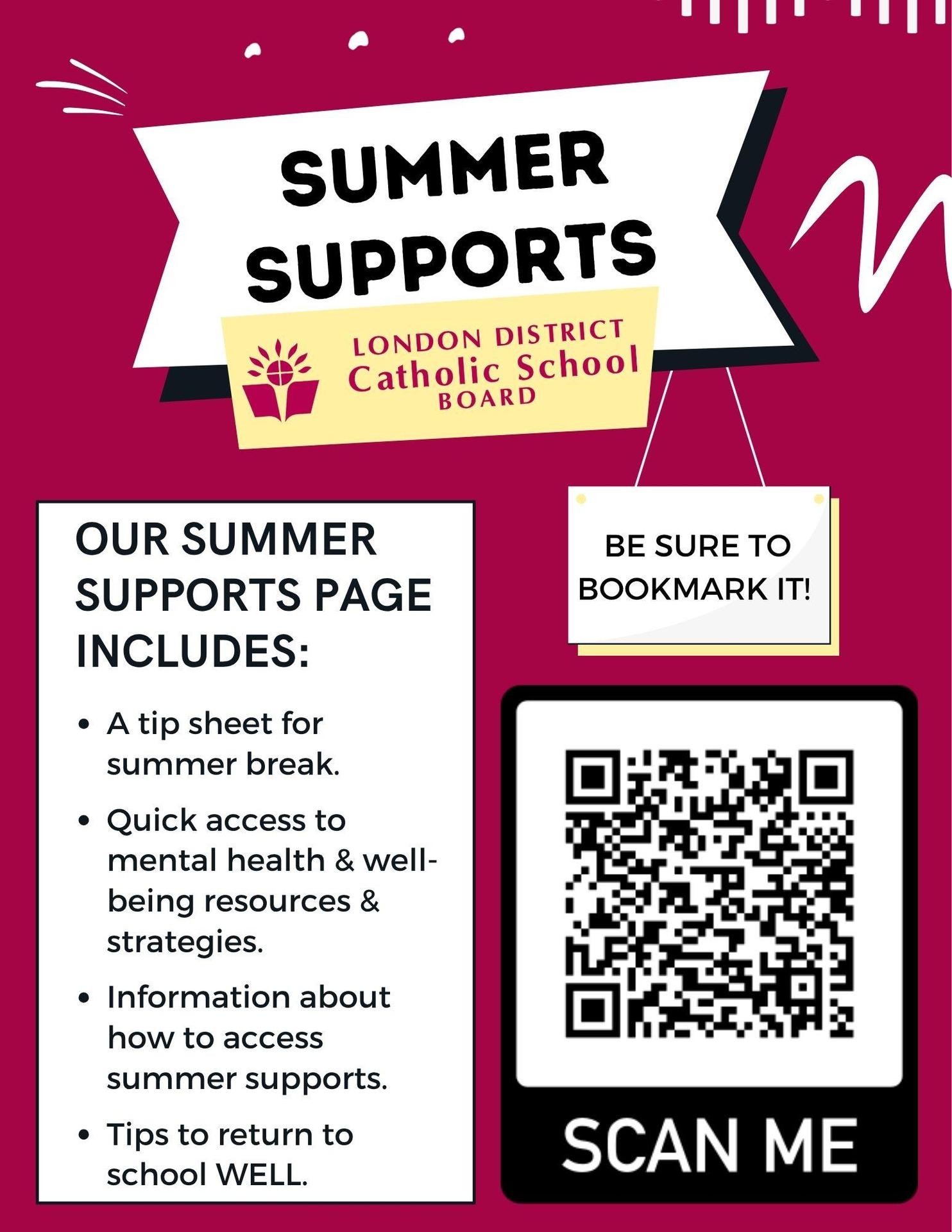 summer supports poster ldcsb