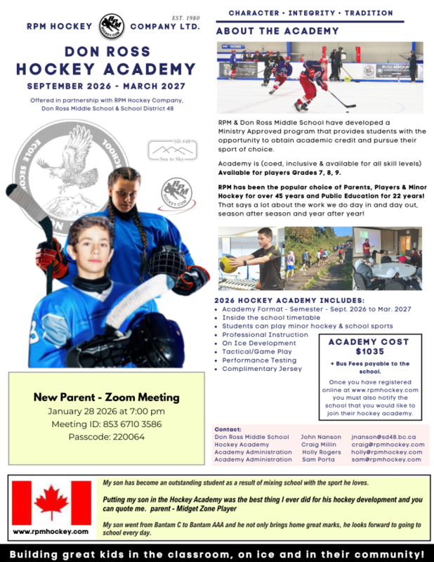 Hockey Academy 2026-27 Parent Information Meeting Featured Photo