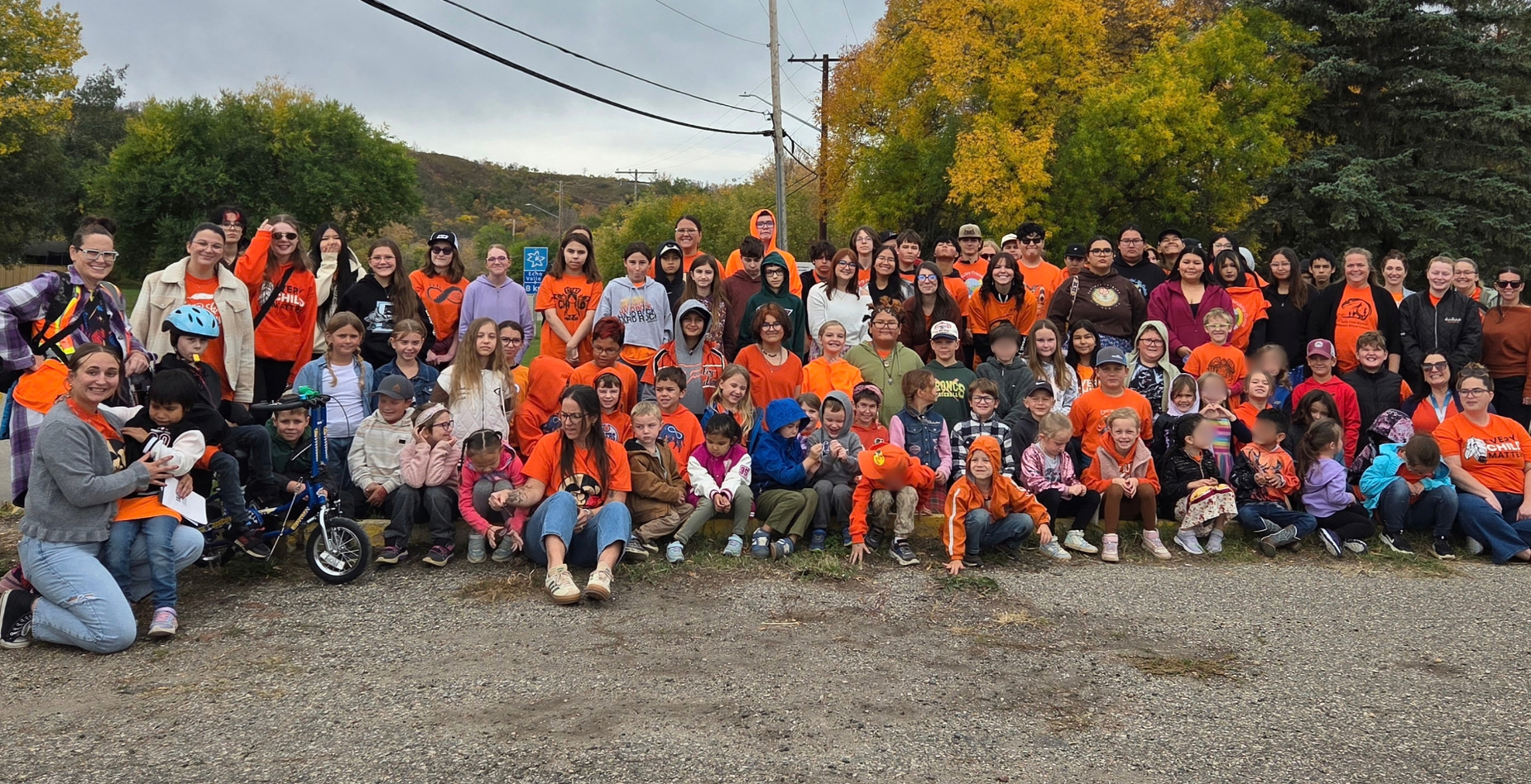 photo of Lipton School students on Orange shirt day