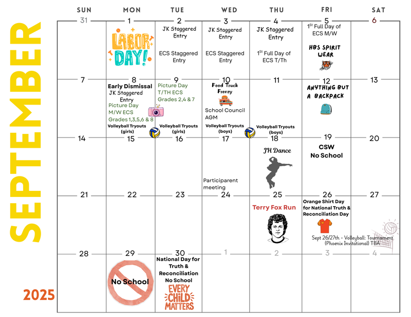 HBS September 2025 Calendar Featured Photo