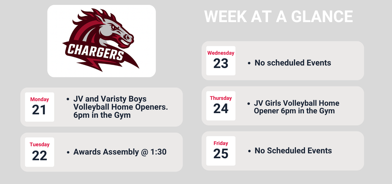 Week at a glance, details in calendar