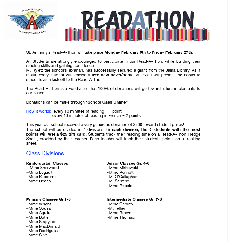 Read-A-Thon Flyer