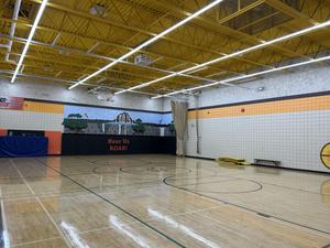 Lighting upgrade in school gym.