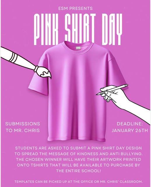 Pink Shirt Day Feb 25 - create a pink shirt design Featured Photo