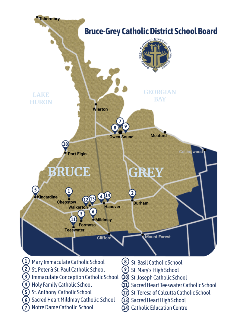 map of bruce and grey counties