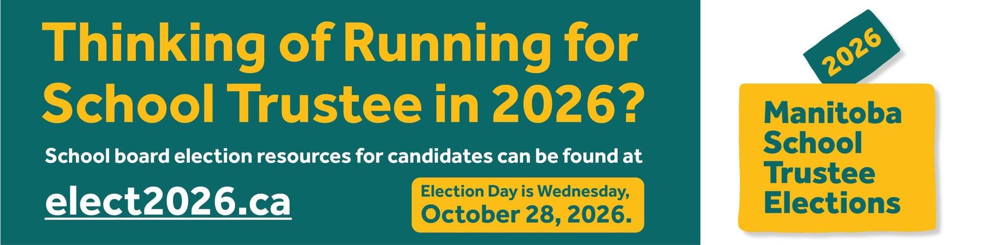 School board election resources for candidates can be found at elect2026.ca