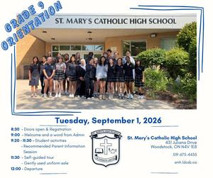 Grade 9 Orientation Invitation